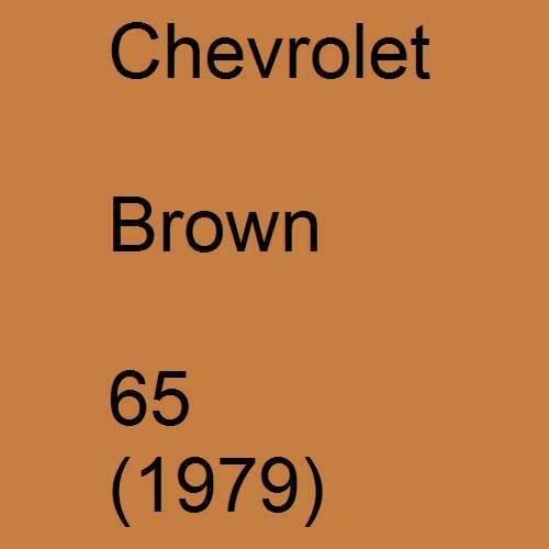 Chevrolet, Brown, 65 (1979).